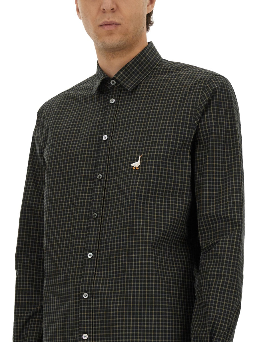 Moschino Men Shirt With Goose Embroidery