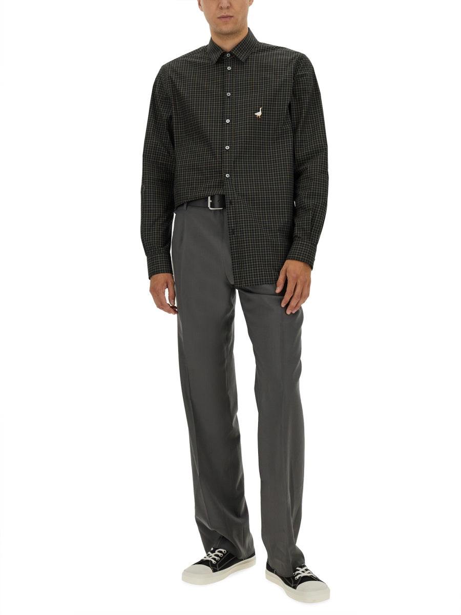 Moschino Men Shirt With Goose Embroidery