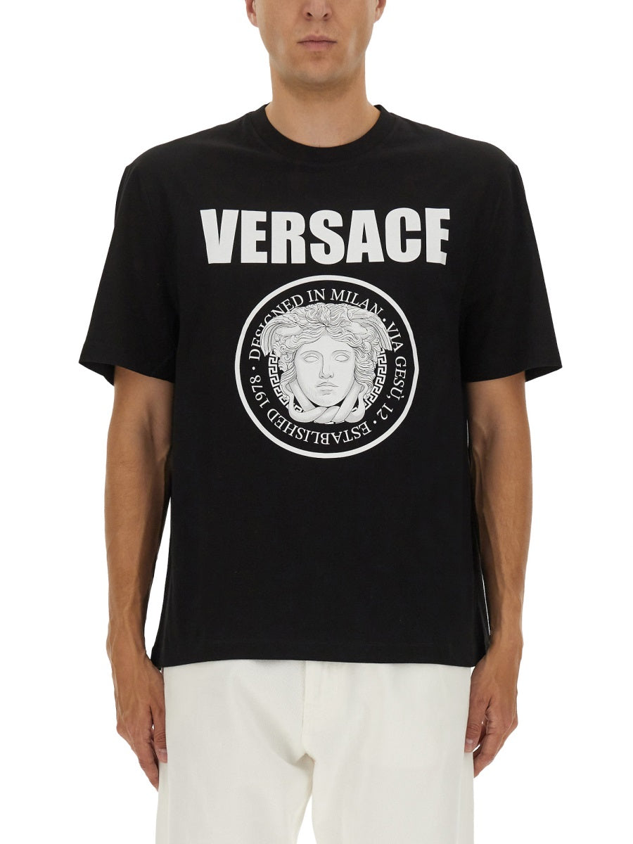 Versace Men T-Shirt With Logo