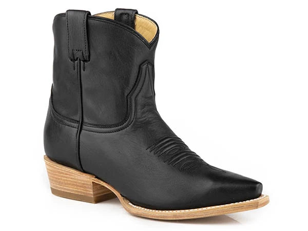 Stetson Riley (Black) - Women's Leather Cowgirl Boot Black Regular