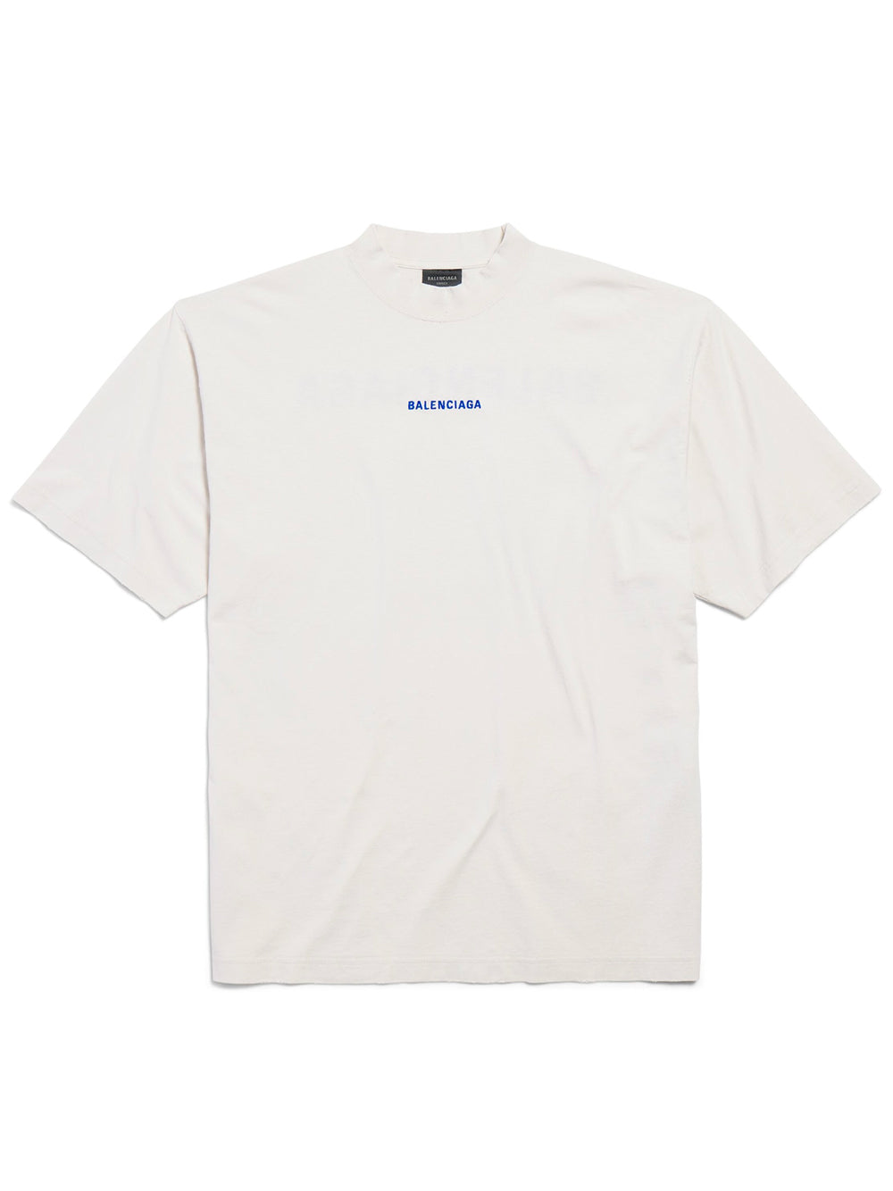 Balenciaga Men Balenciaga Back T-Shirt Medium Fit In Dirty White/Blue