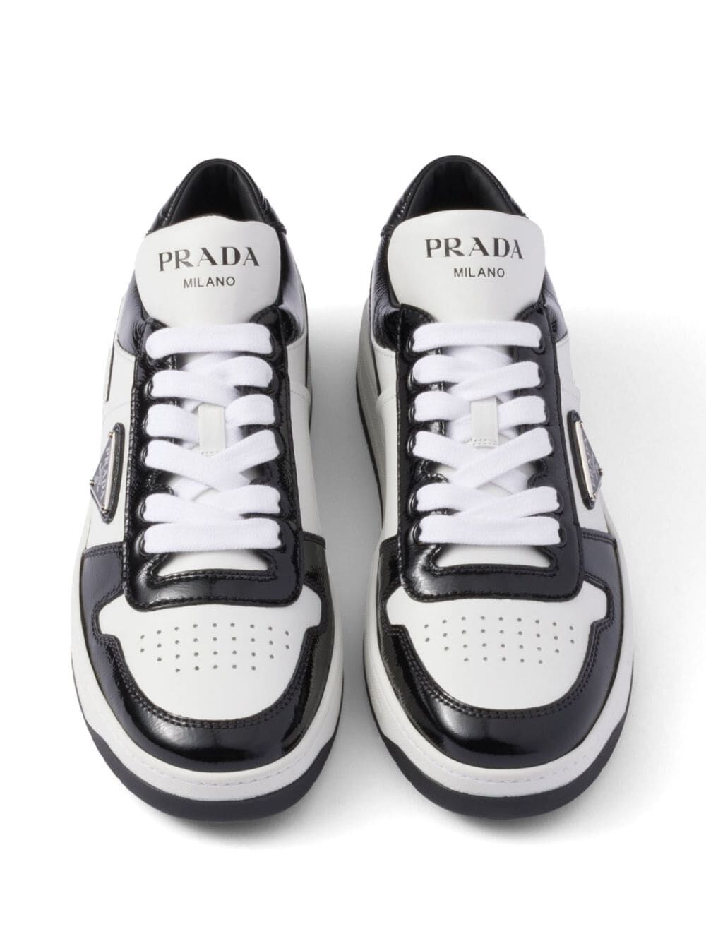 Prada Women Downtown Leather Sneakers
