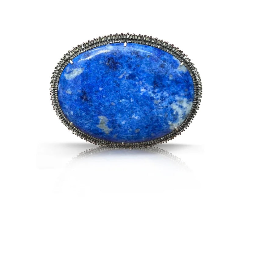 S. Carter Designs Belt Buckle, Large Lapis