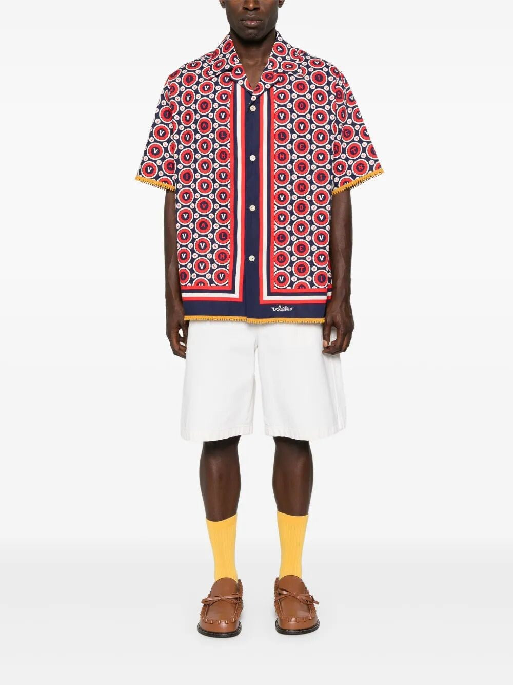 Valentino Garavani Men `Bulles Royales` Bowling Shirt