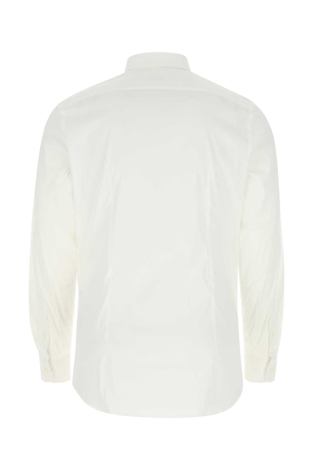 Prada Men White Poplin Shirt