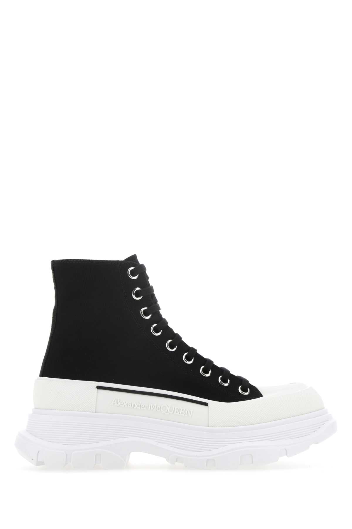 Alexander Mcqueen Men Black Canvas Canvas Sack Sneakers