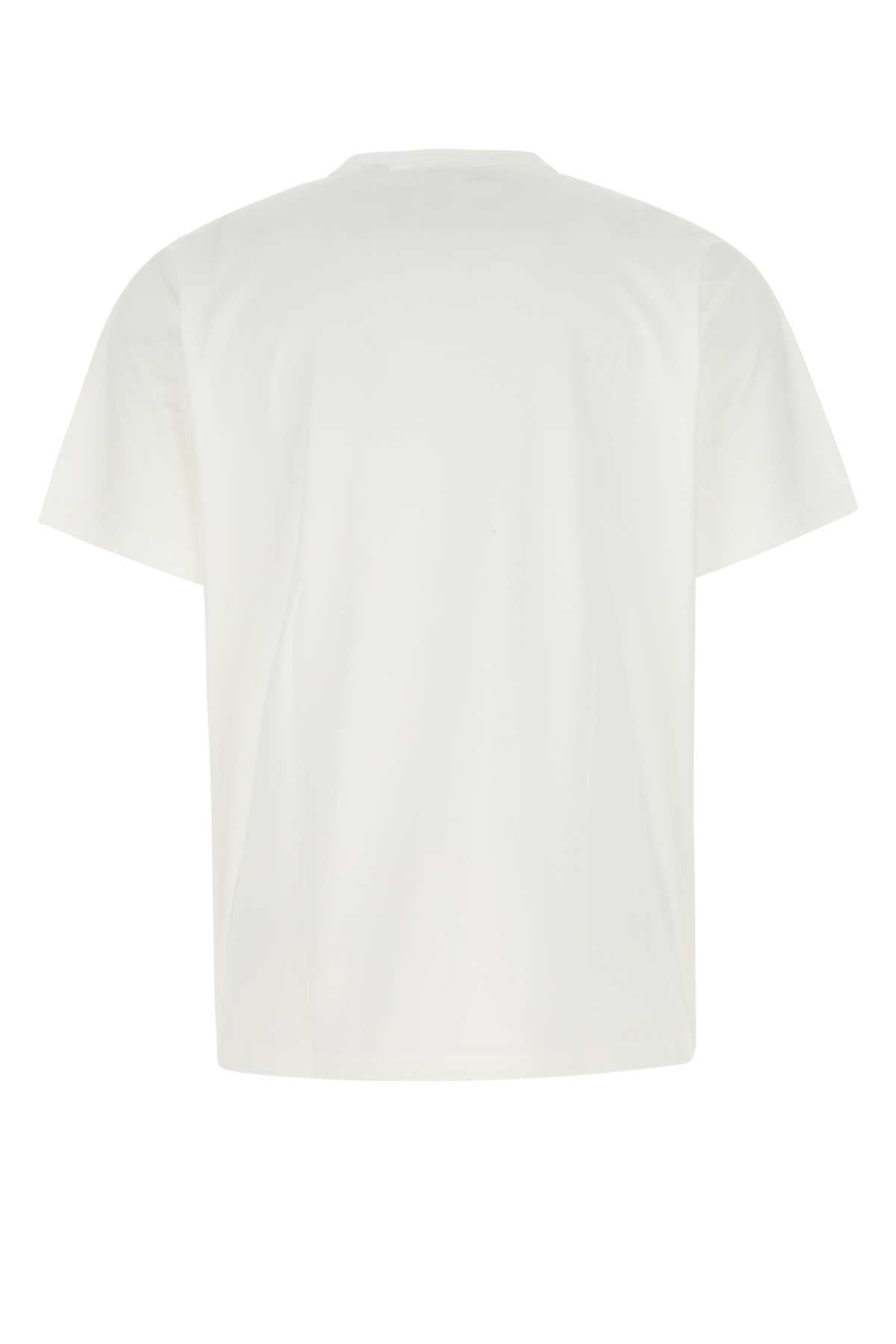 Burberry Men White Cotton T-Shirt