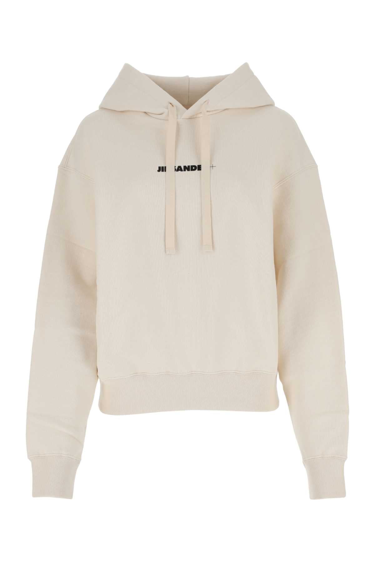 Jil Sander Women Ivory Cotton Oversize Sweatshirt