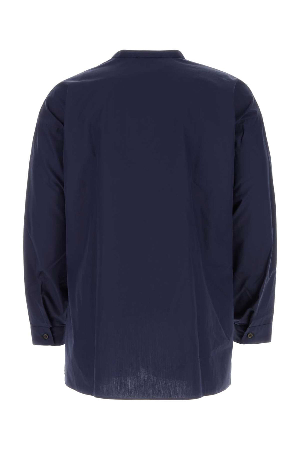 Prada Men Navy Blue Poplin Oversize Shirt