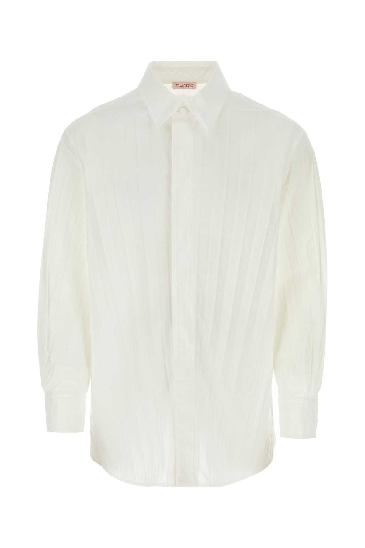 Valentino Garavani Men White Tech Nylon Oversize Shirt