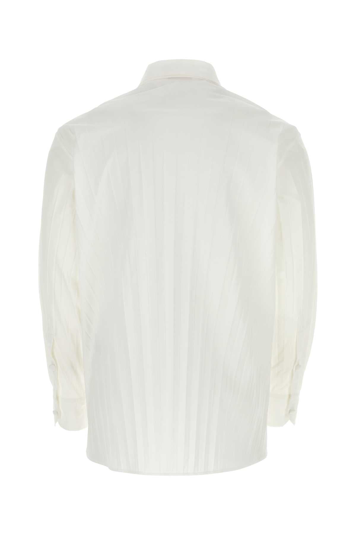 Valentino Garavani Men White Tech Nylon Oversize Shirt