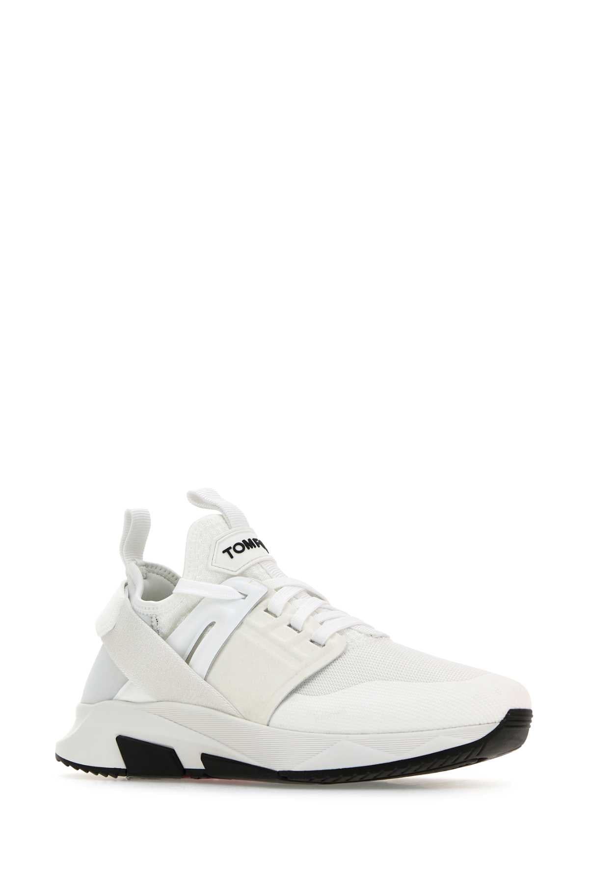 Tom Ford Men White Jago Sneakers