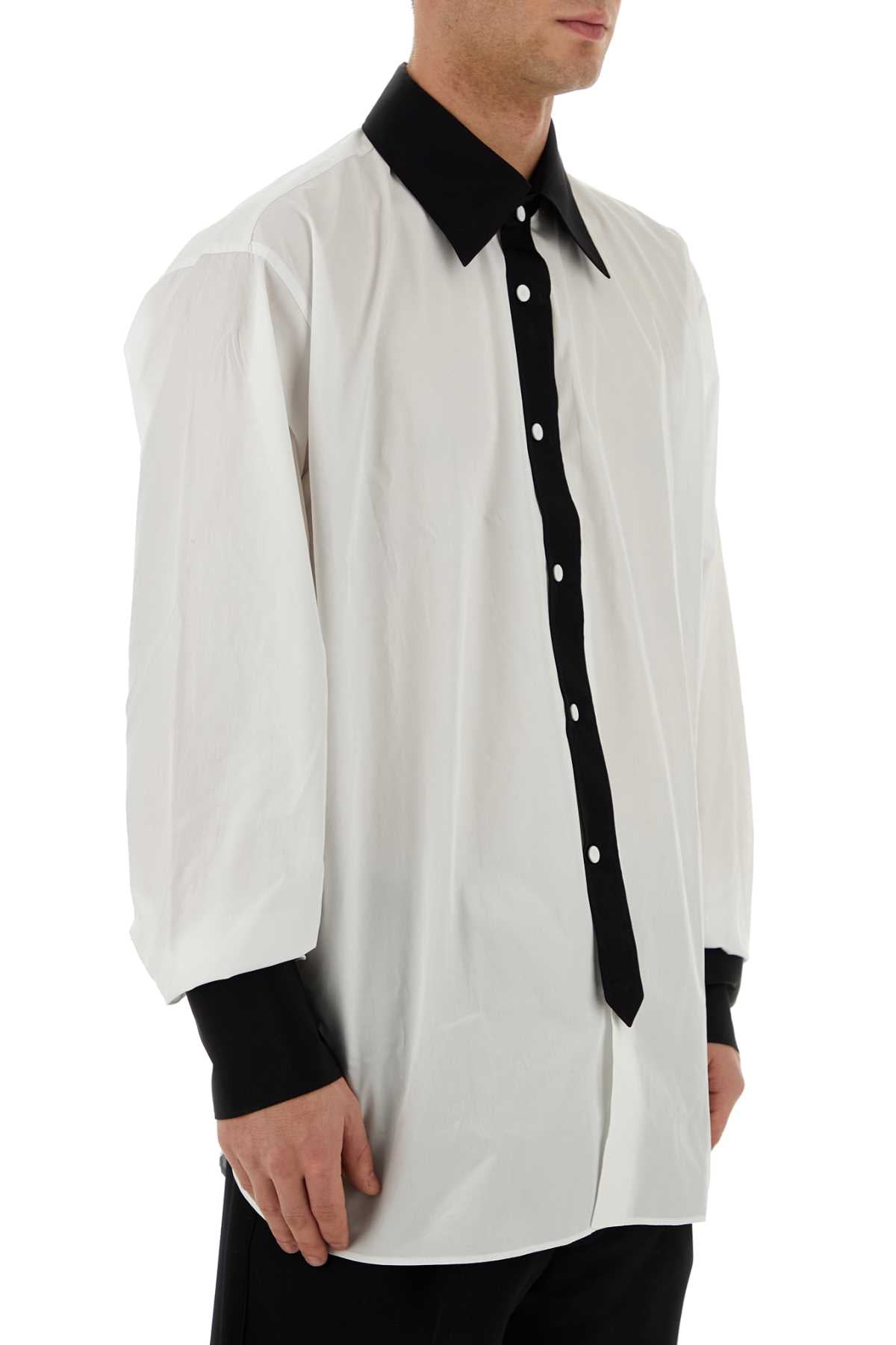 Prada Men White Poplin Oversize Shirt