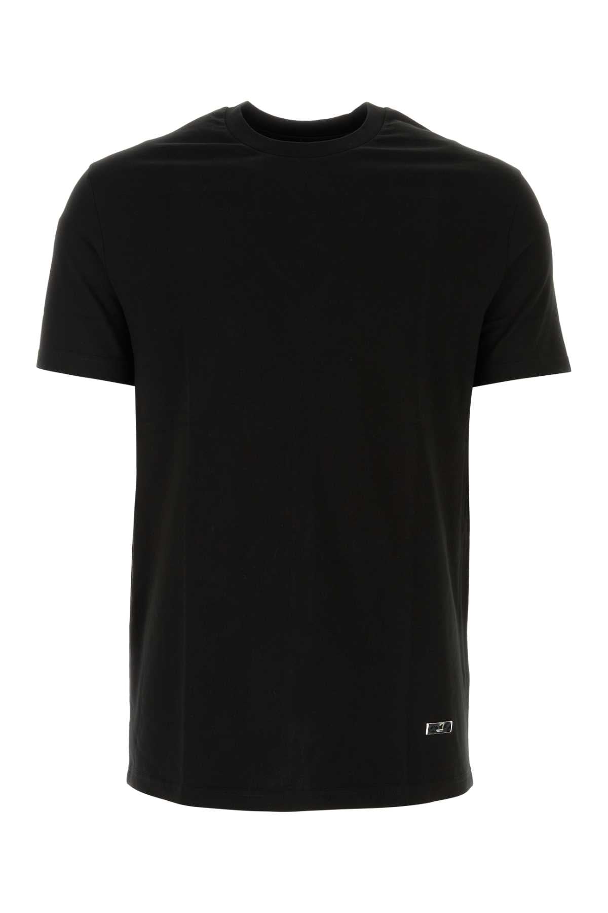 Jil Sander Men Black Cotton T-Shirt