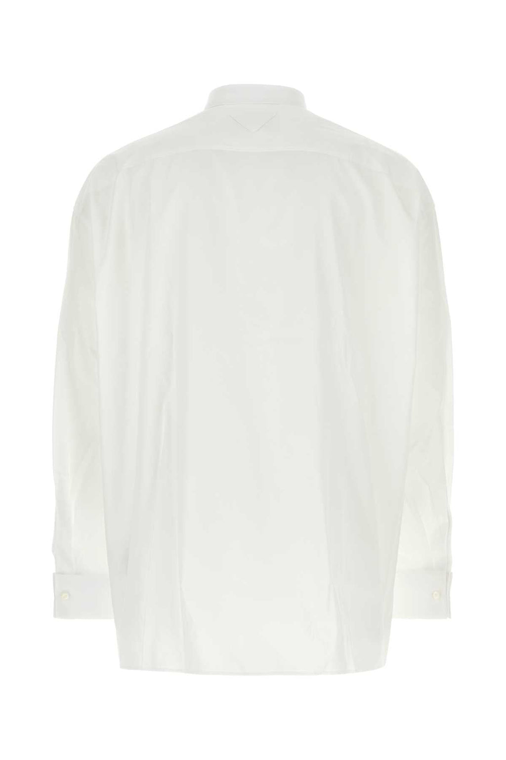 Prada Men White Poplin Shirt
