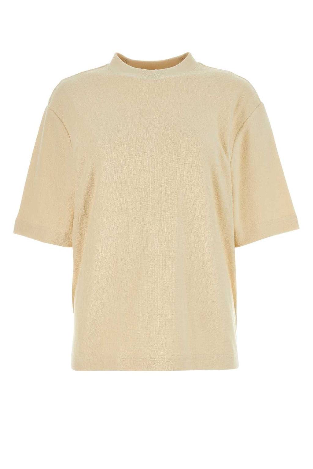 Burberry Women Cream Terry Fabric Oversize T-Shirt