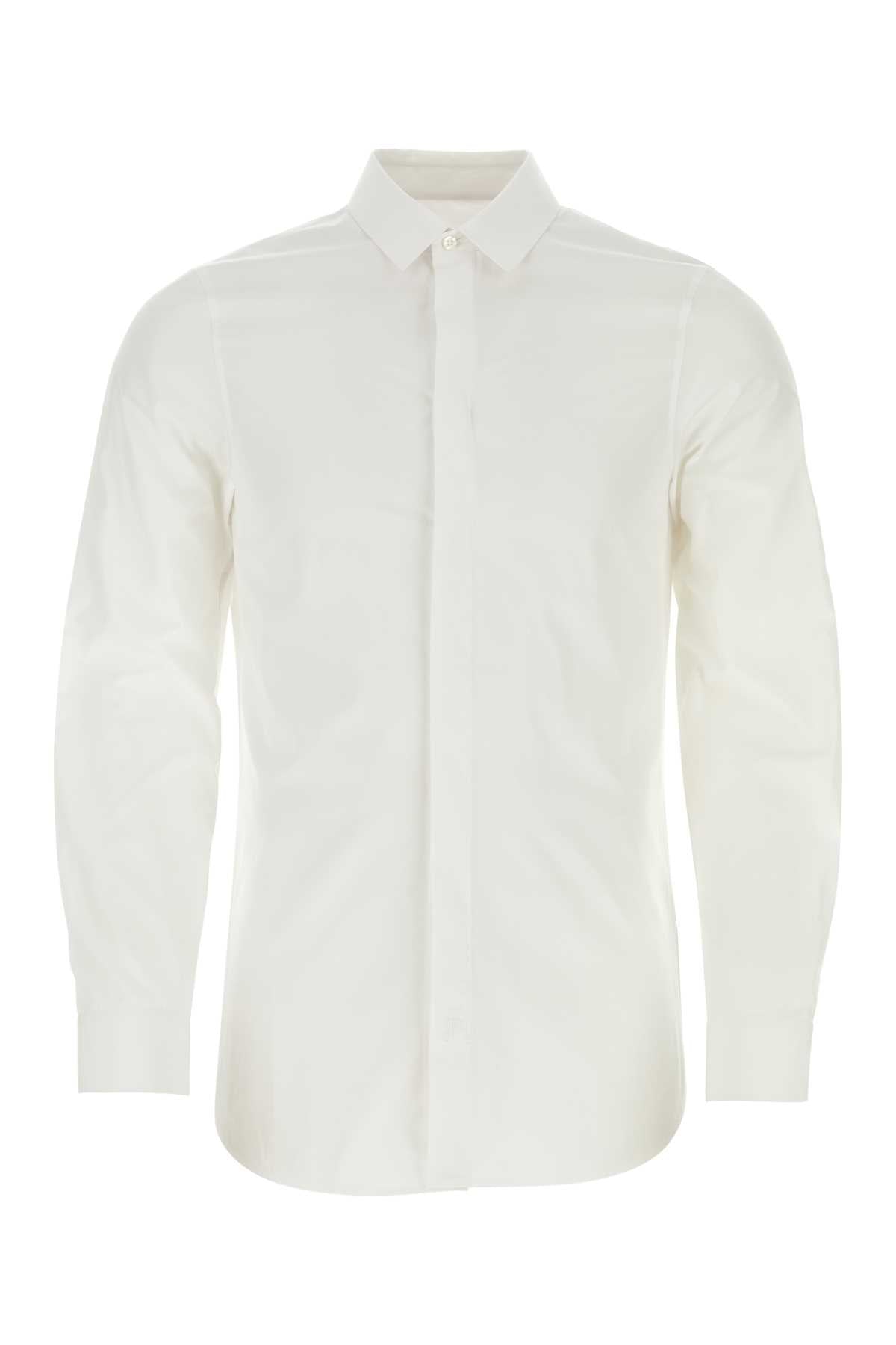 Jil Sander Men White Poplin Shirt