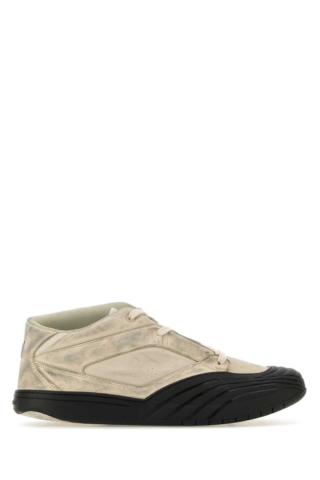 Givenchy Men Sand Fabric And Leather Skater Sneakers