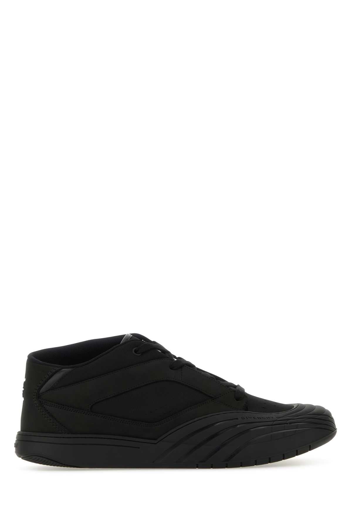 Givenchy Men Black Fabric And Leather Skate Sneakers