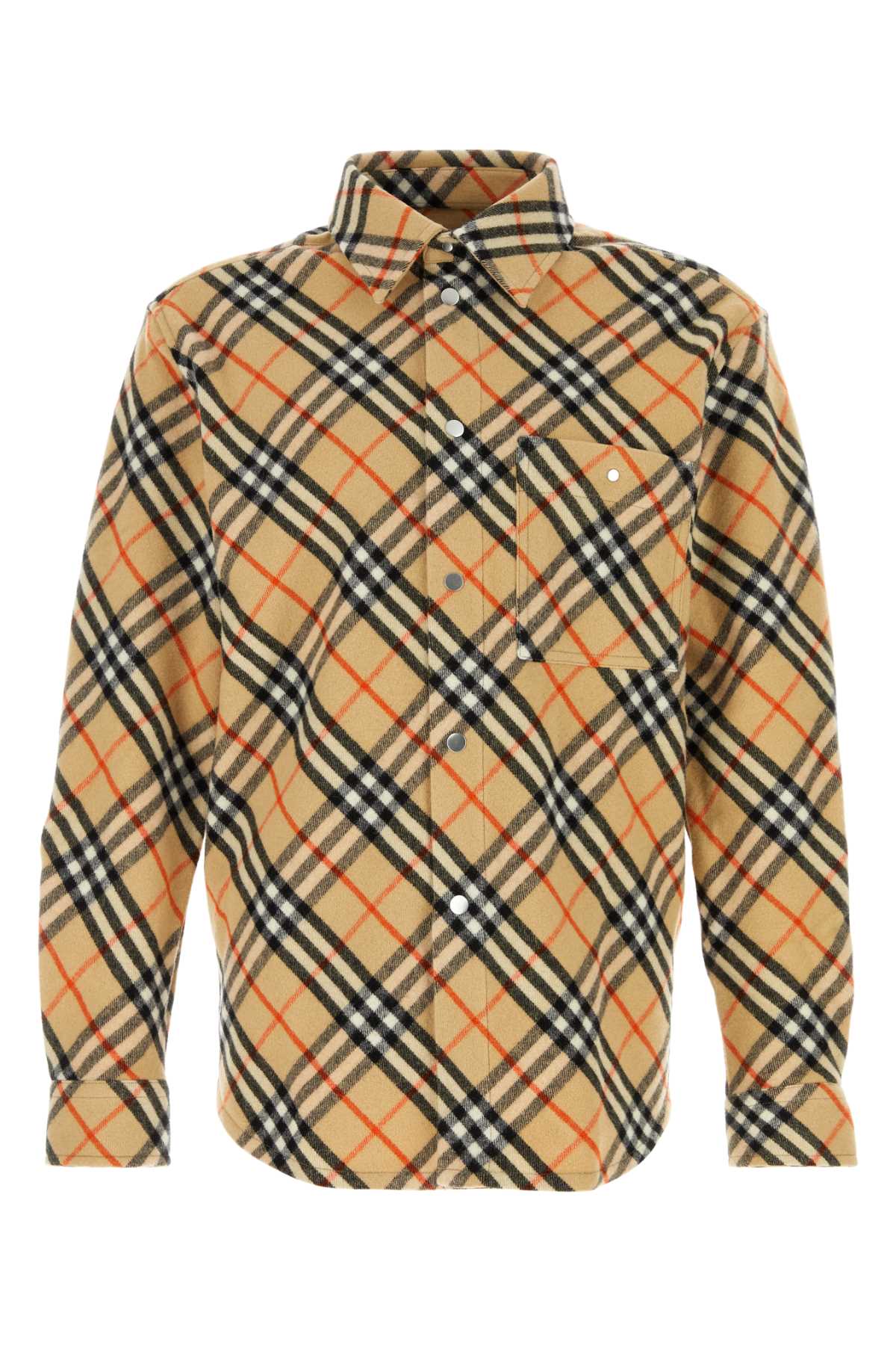 Burberry Men Embroidered Flannel Shirt