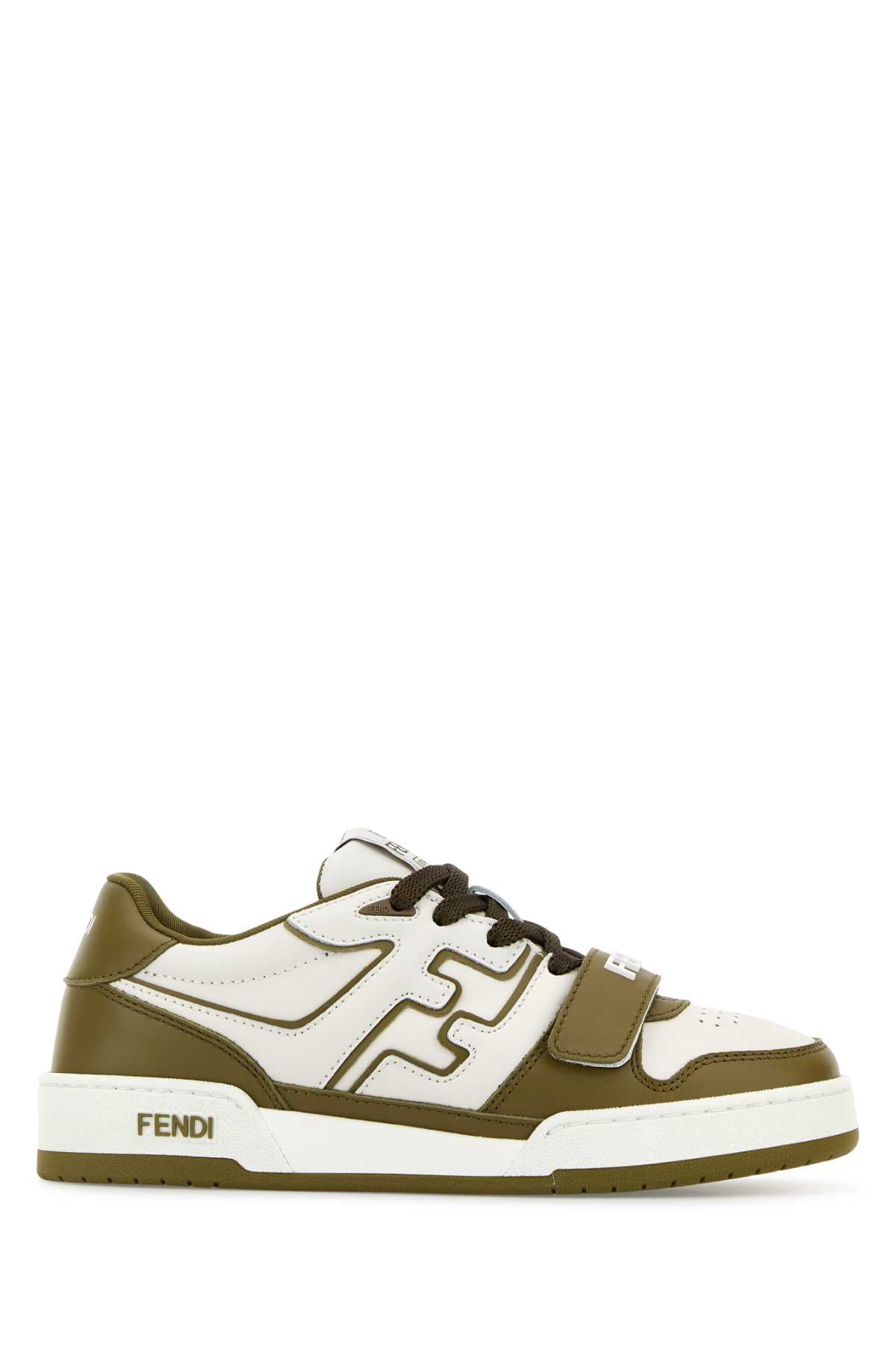 Fendi Women Two-Tone Leather Fendi Match Sneakers