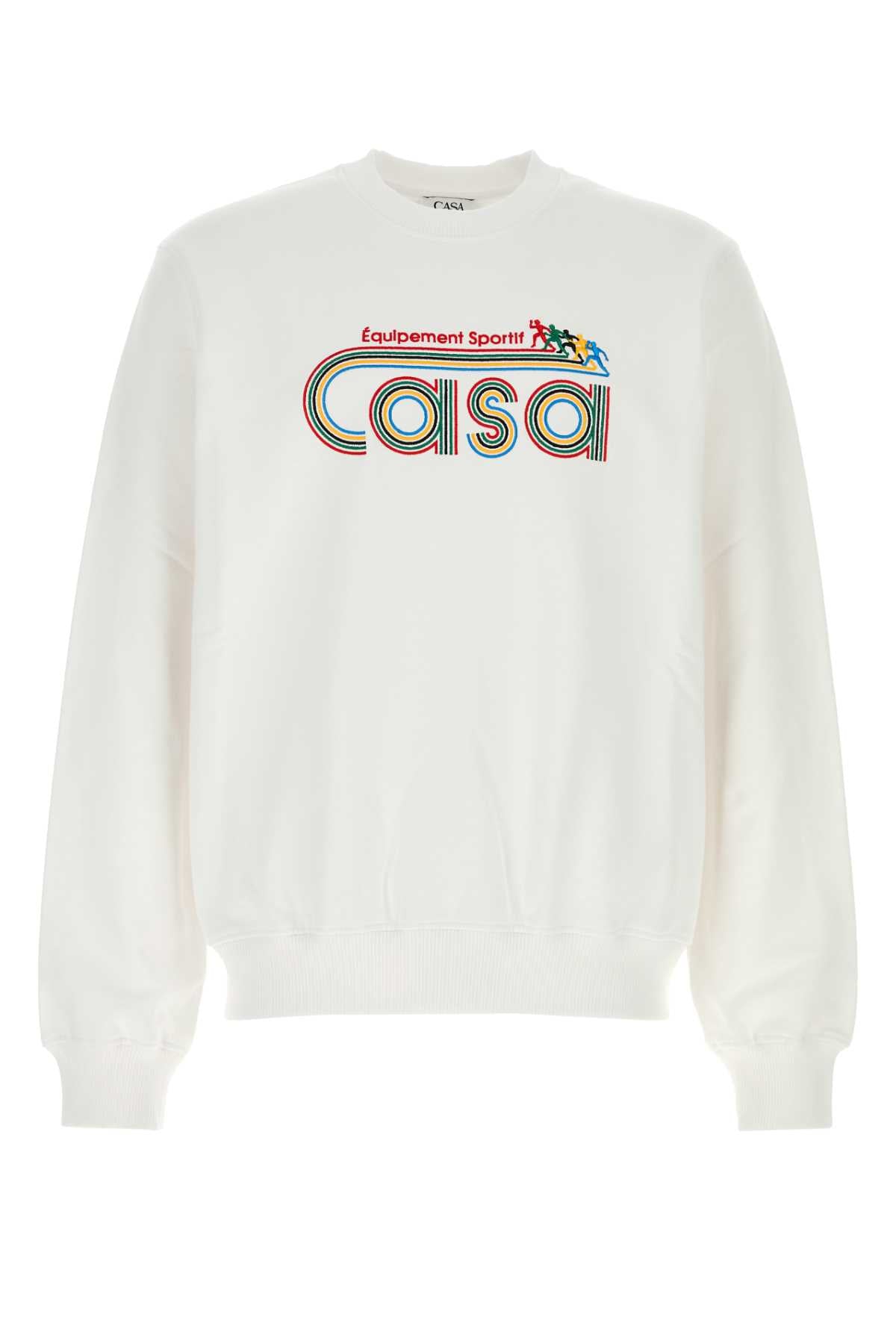 Casablanca Men White Cotton Sweatshirt