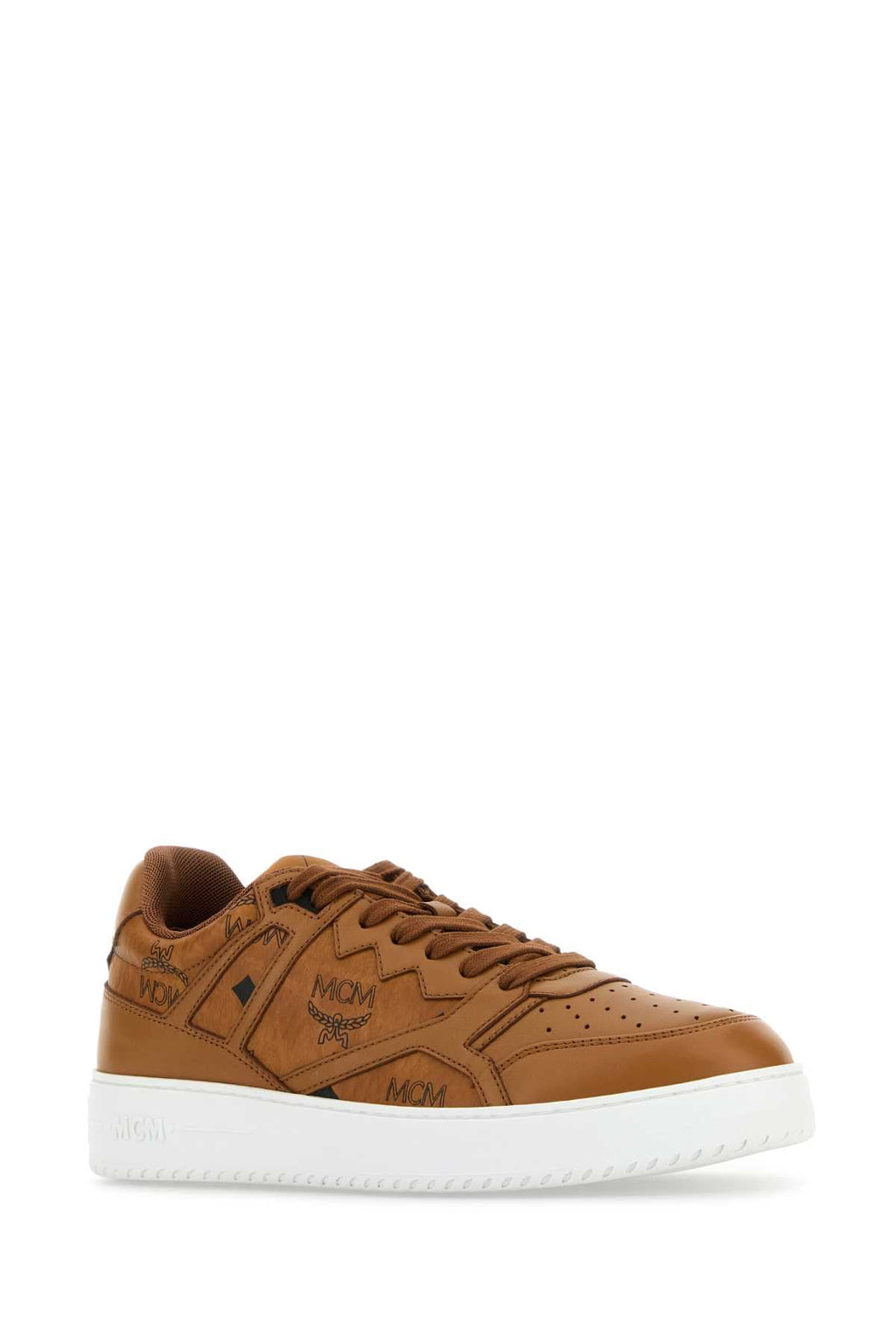 Mcm Men Printed Canvas Terrain Sneakers