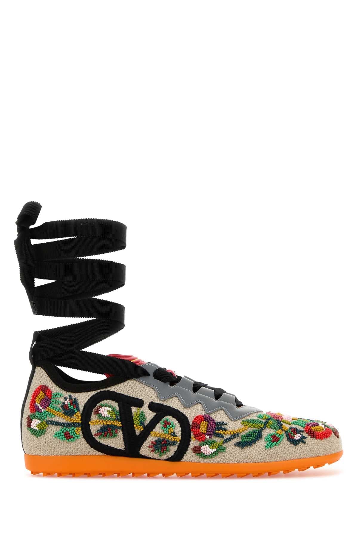 Valentino Garavani Women Embellished Canvas Chromathon Sneakers