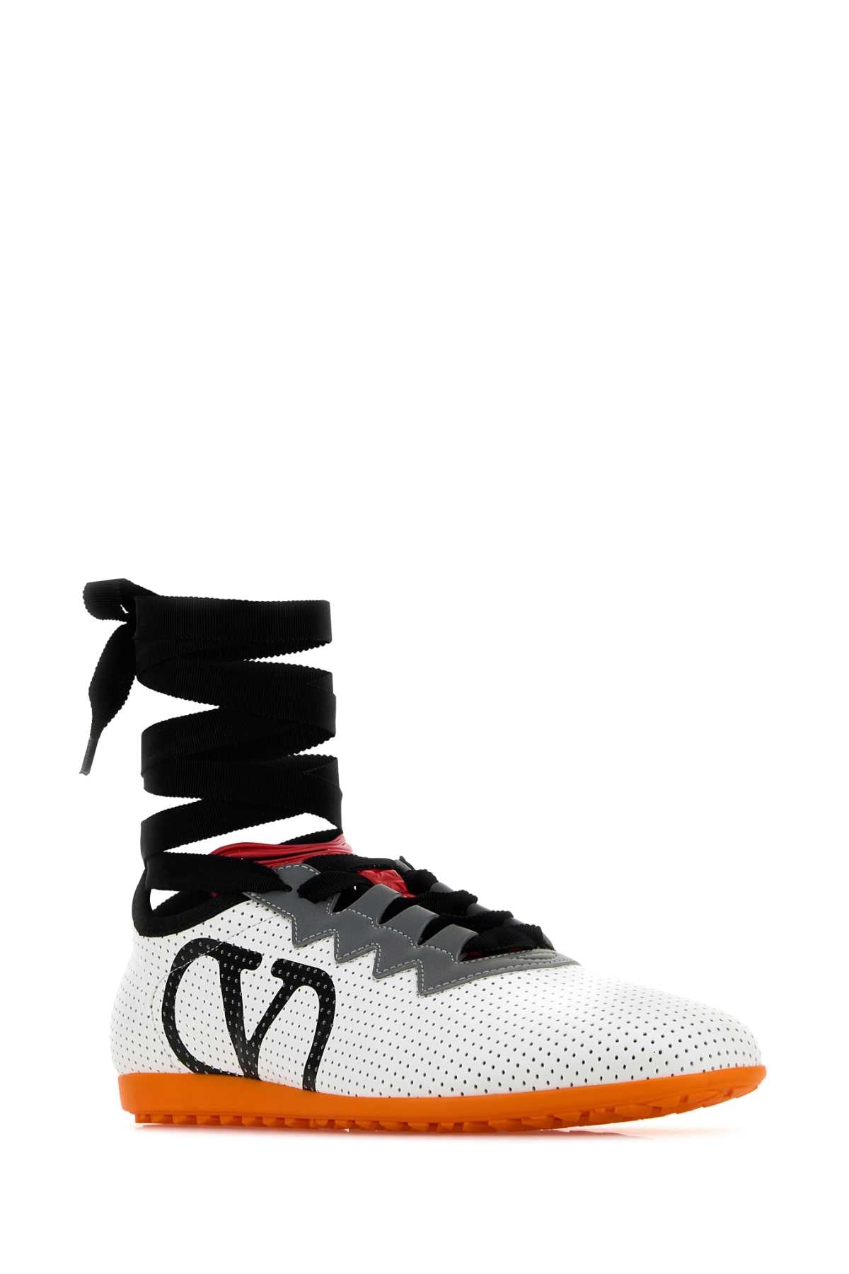 Valentino Garavani Women White Nappa Leather Chromathon Sneakers
