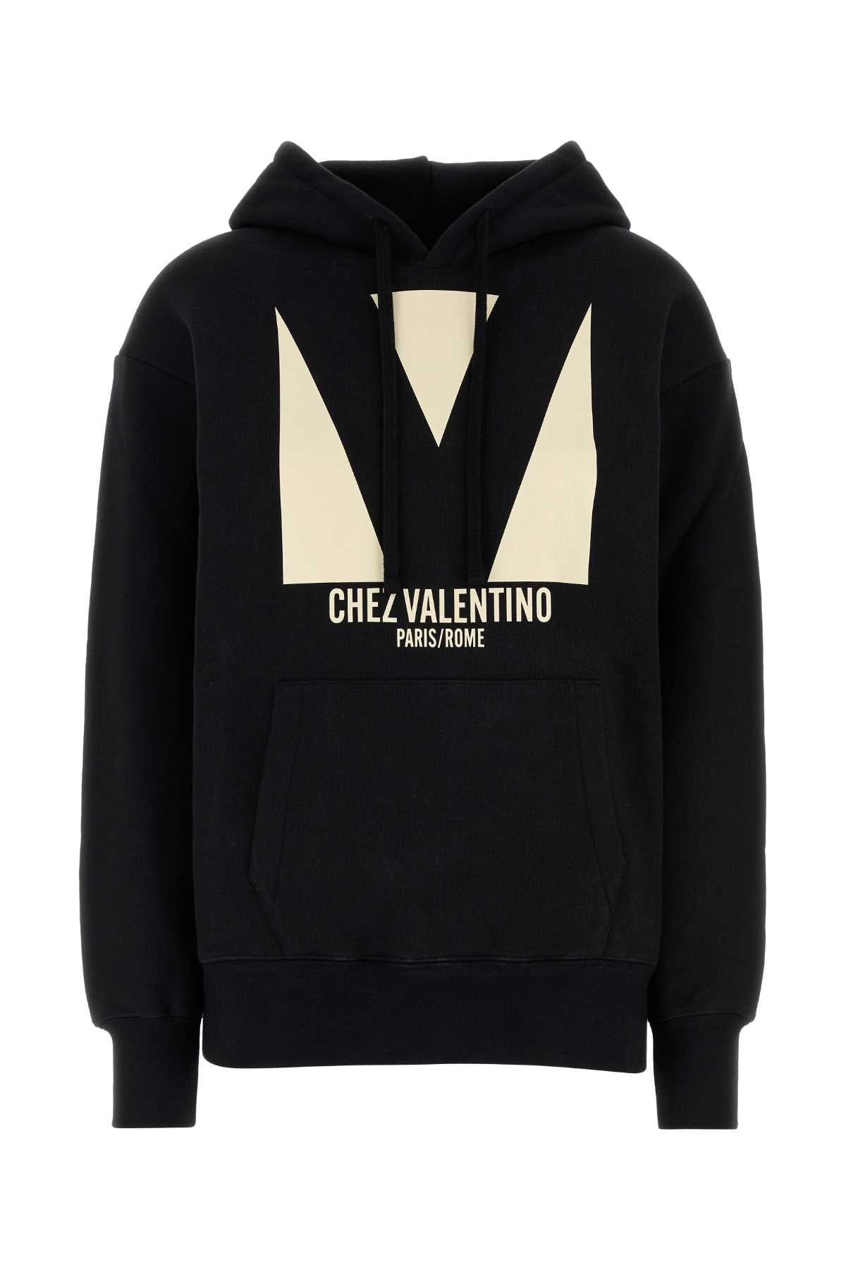 Valentino Garavani Women Black Cotton Sweatshirt