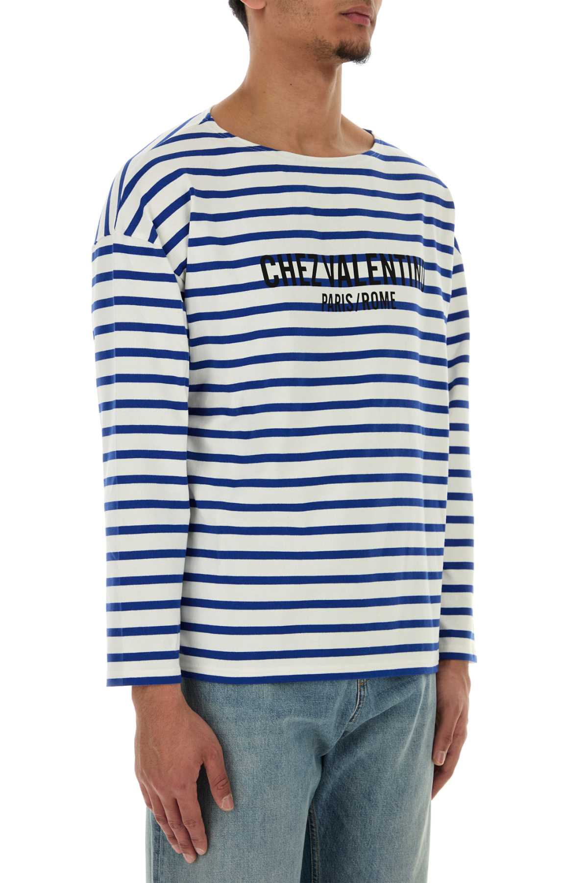 Valentino Garavani Men Embroidered Cotton T-Shirt