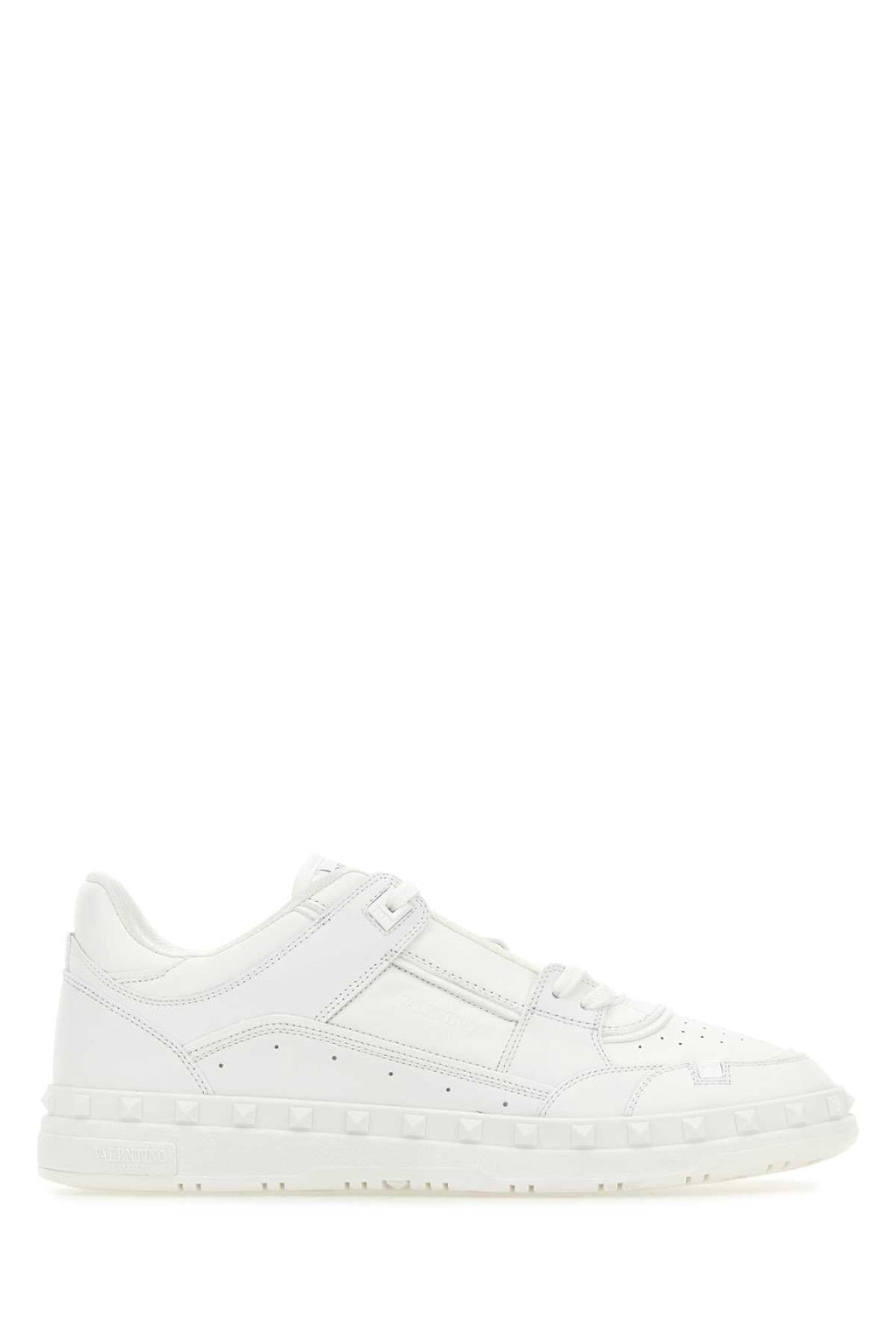 Valentino Garavani Men White Leather Freedots Sneakers