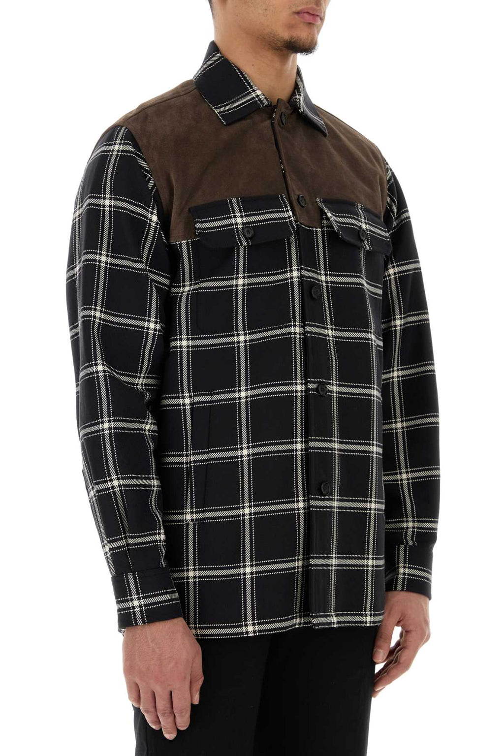 Alexander Mcqueen Men Embroidered Cotton Shirt