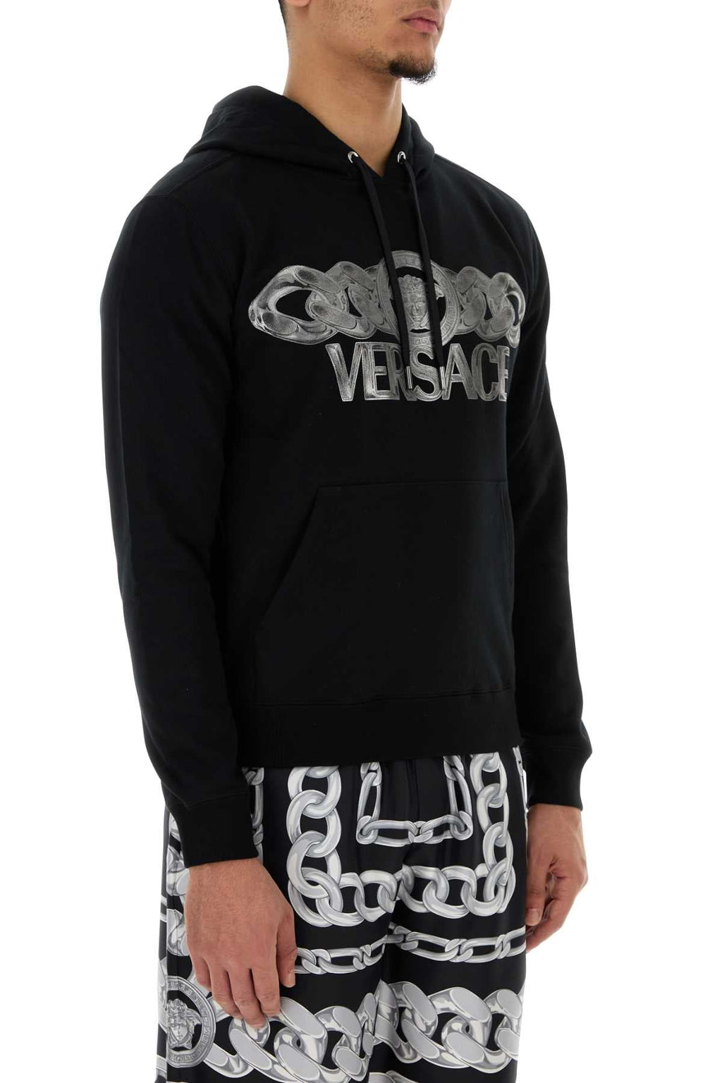 Versace Men Black Cotton Sweatshirt