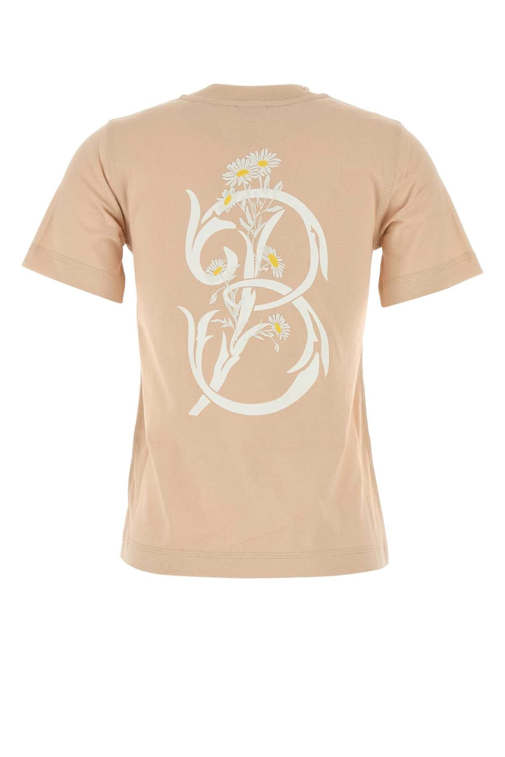 Burberry Women Peach Cotton T-Shirt