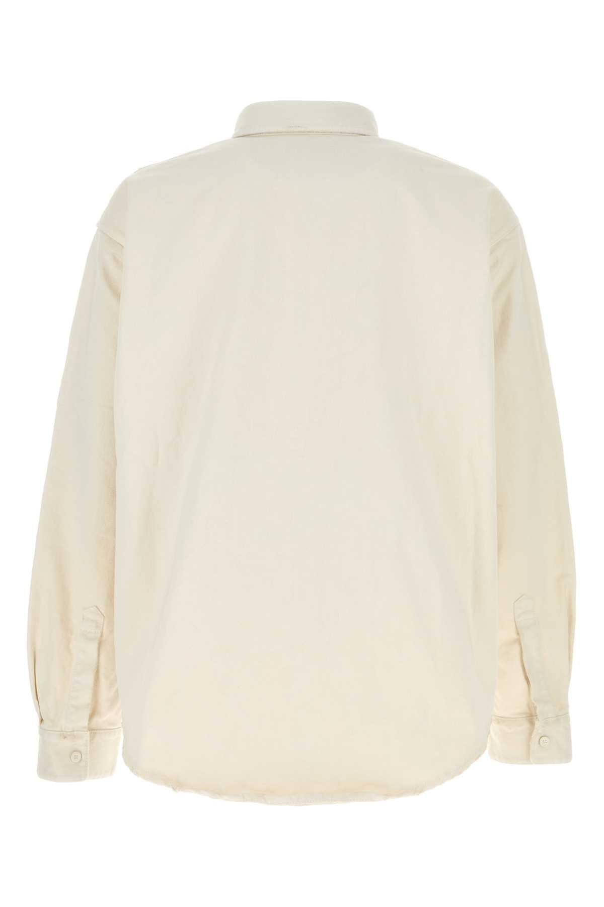 Balenciaga Unisex Ivory Denim Oversize Shirt