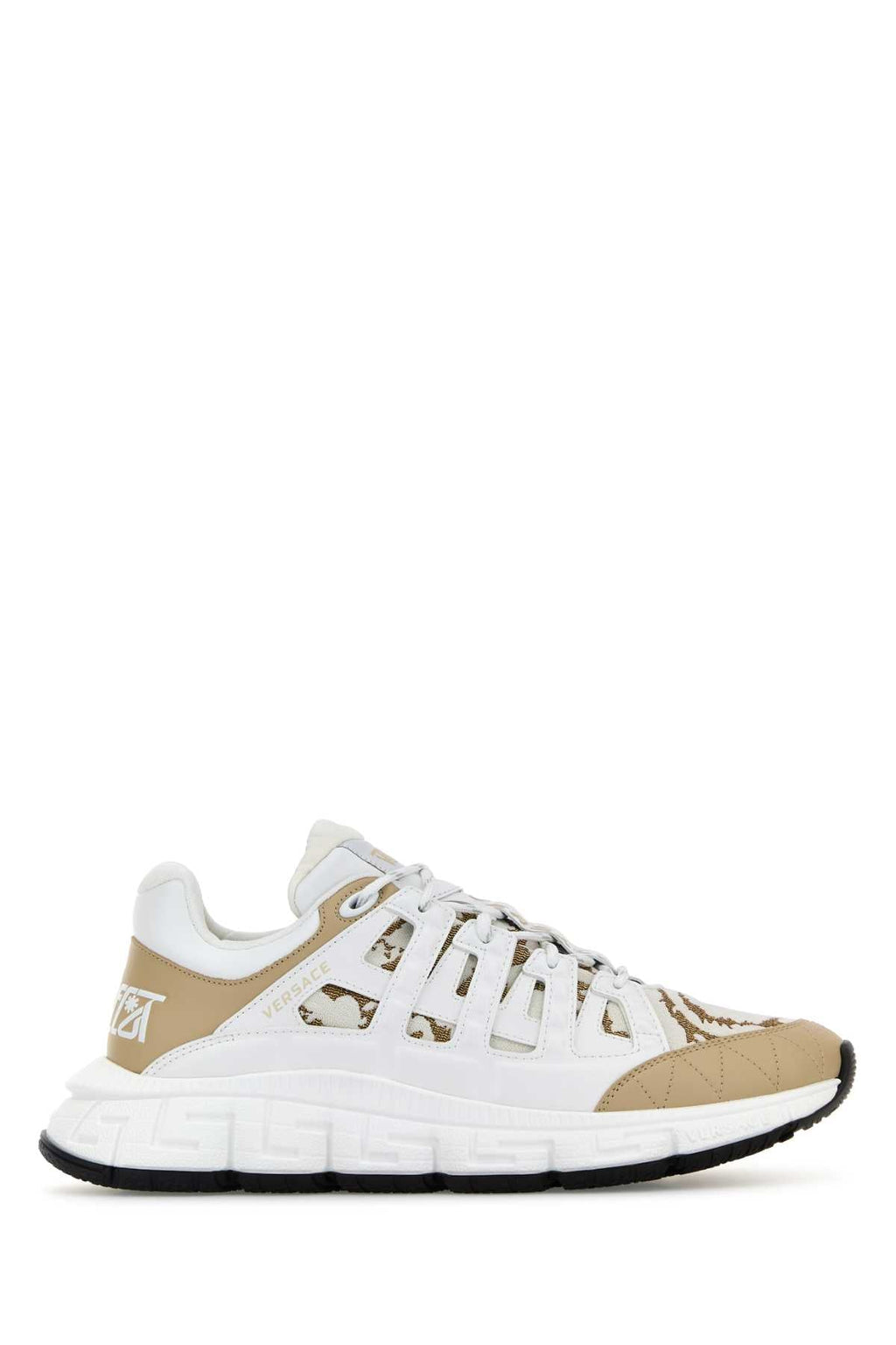 Versace Men White Trigreca Barocco Sneakers
