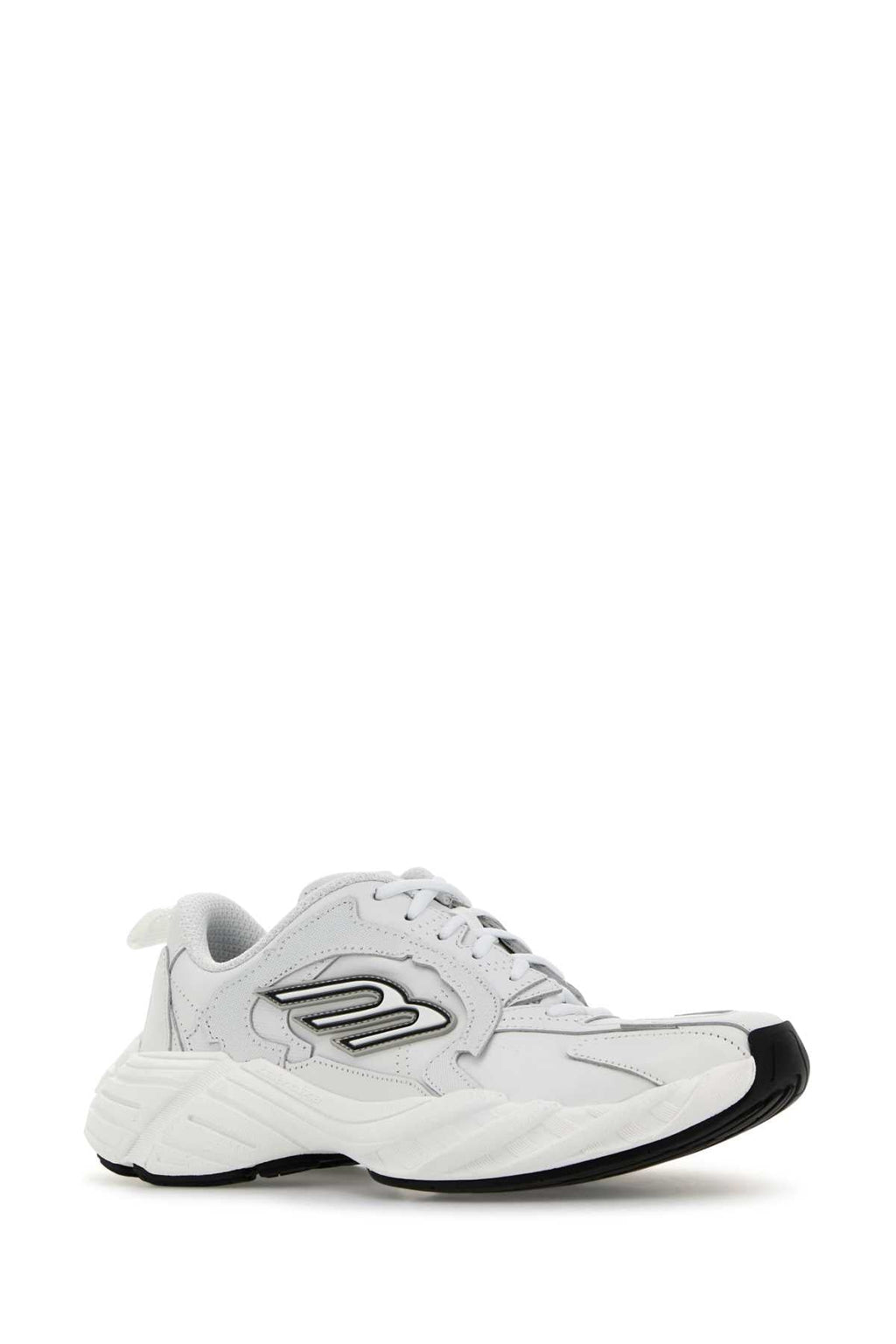 Balenciaga Women White Leather Monday Sneakers