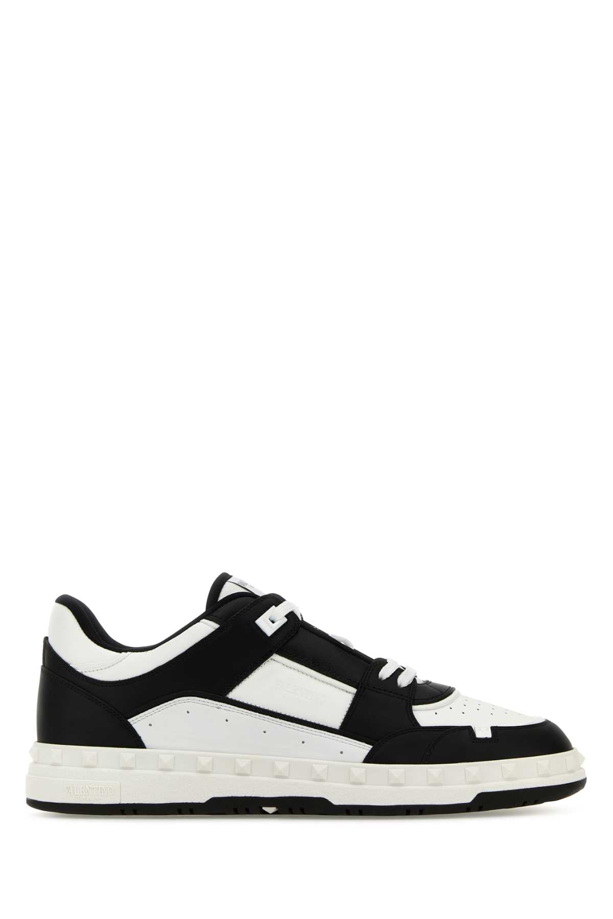 Valentino Garavani Men Two-Tone Leather Freedots Sneakers