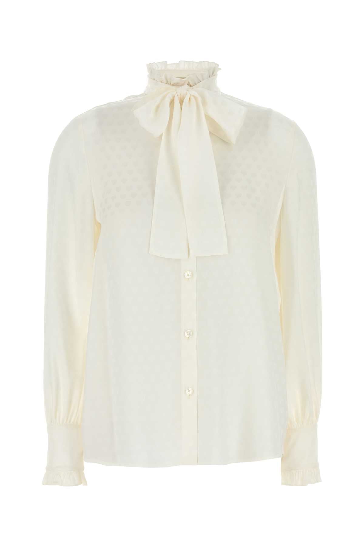 Valentino Garavani Women White Silk Shirt