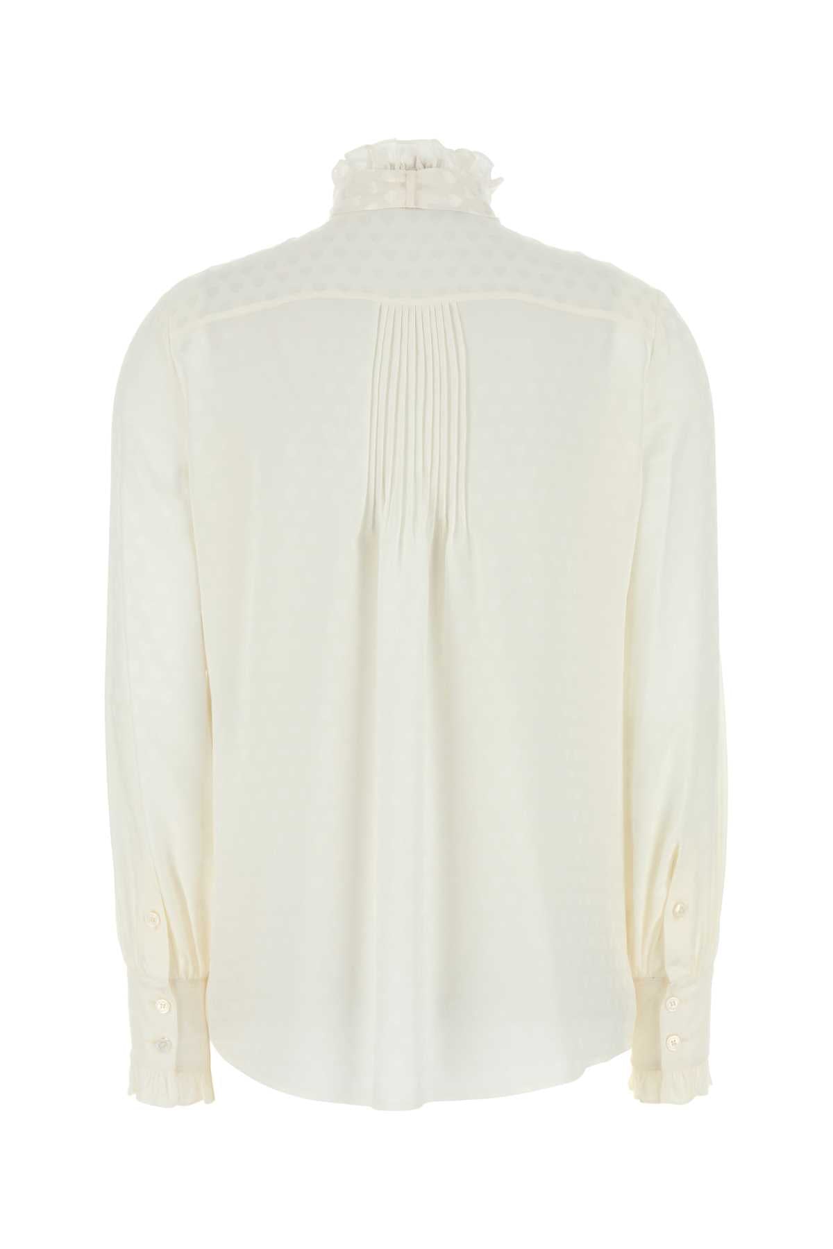 Valentino Garavani Women White Silk Shirt