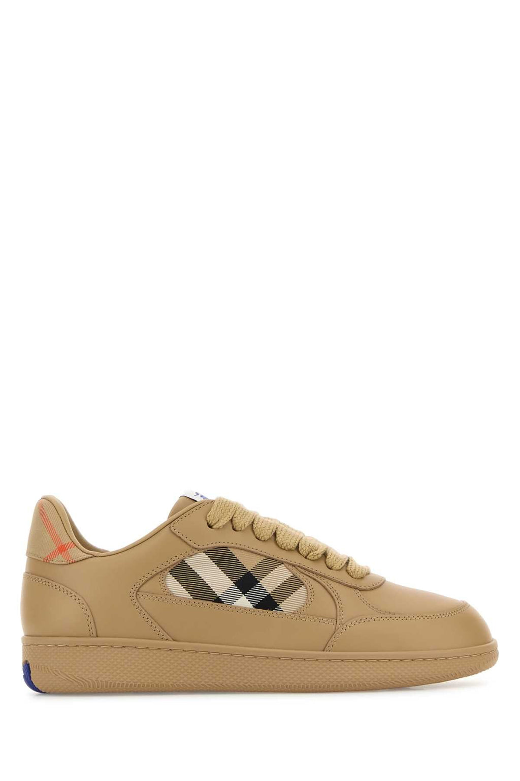 Burberry Women Beige Leather Terrace Sneakers