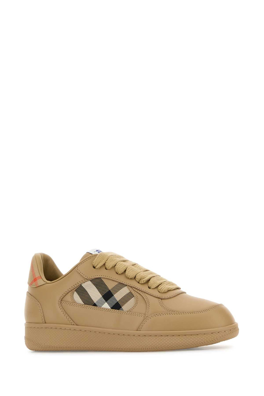 Burberry Women Beige Leather Terrace Sneakers