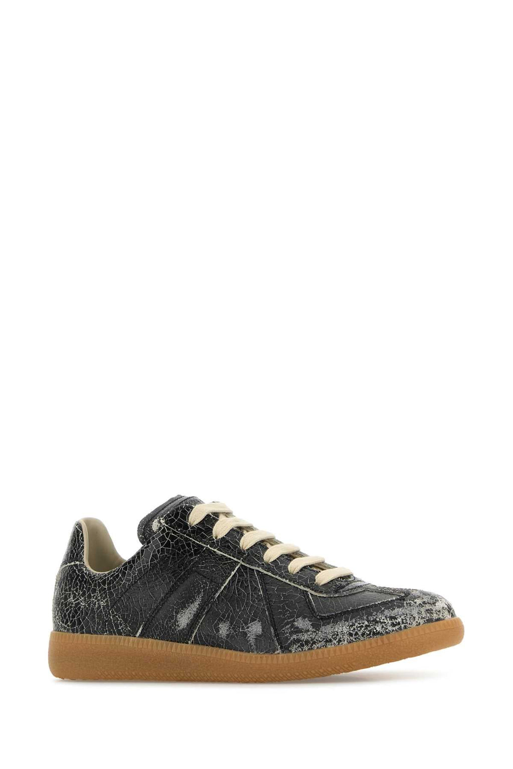 Maison Margiela Women Black Leather Sneakers