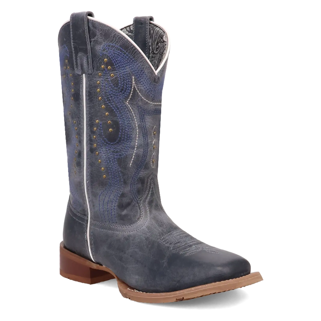 Laredo Chic - Women's Leather Cowgirl Boots Blue Regular
