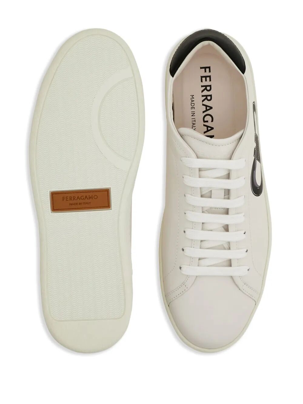 Ferragamo Men Double Gancini Brandy1 Sneakers