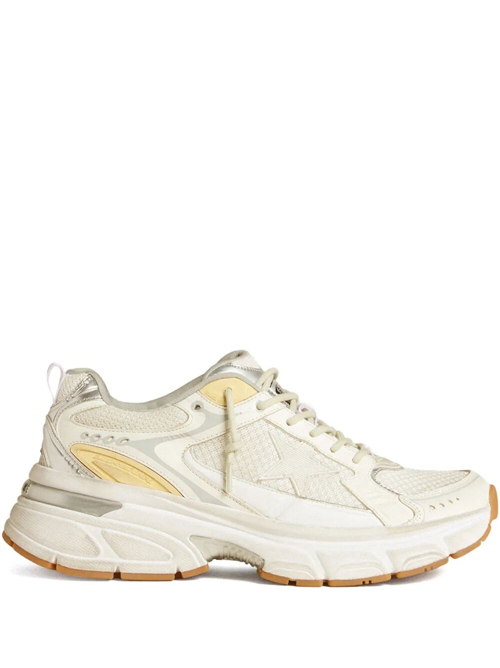 Golden Goose Men "Lightstar" Leather Net And Suede Upper Tpu Star Net Heel And Spur Sneakers