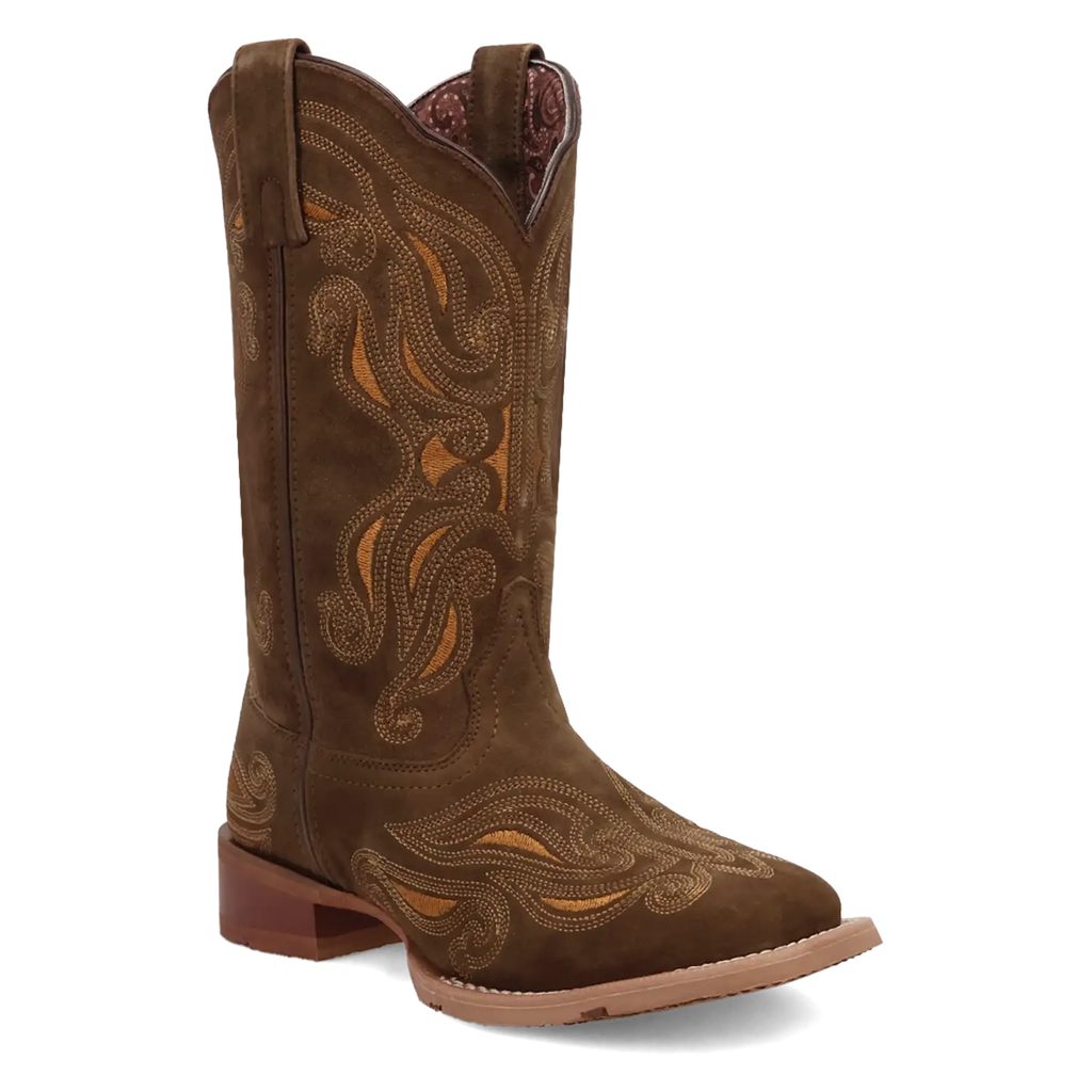 Laredo Millie - Women's Leather Cowgirl Boots Olive Regular