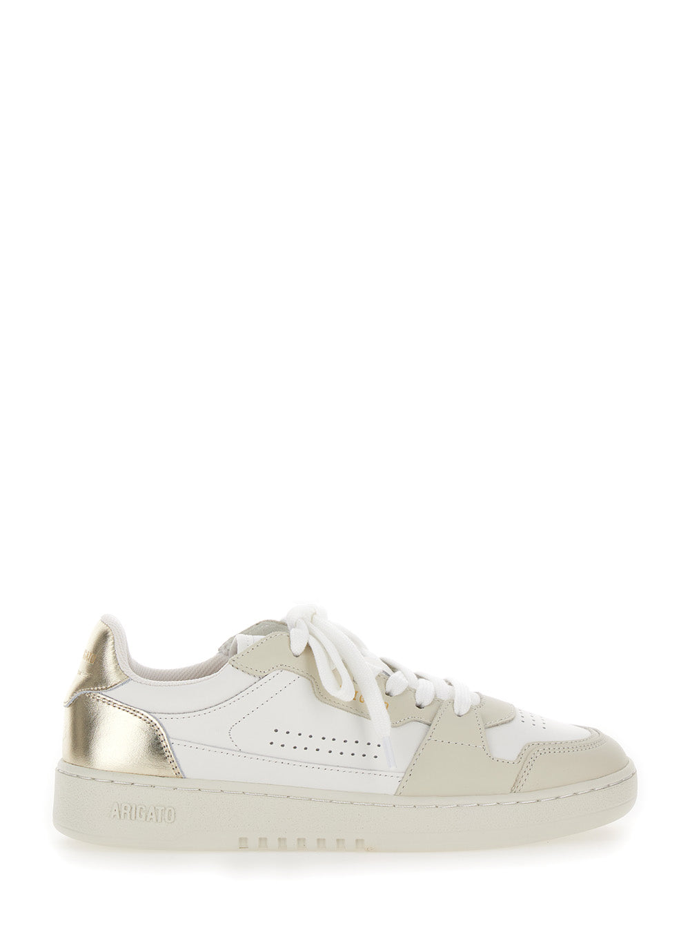 Axel Arigato Women 'Dice Lo' White Sneakers With Logo Detail And Metallic Heel Tab In Suede And Leather Woman