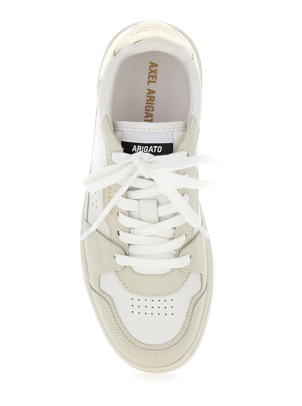 Axel Arigato Women 'Dice Lo' White Sneakers With Logo Detail And Metallic Heel Tab In Suede And Leather Woman